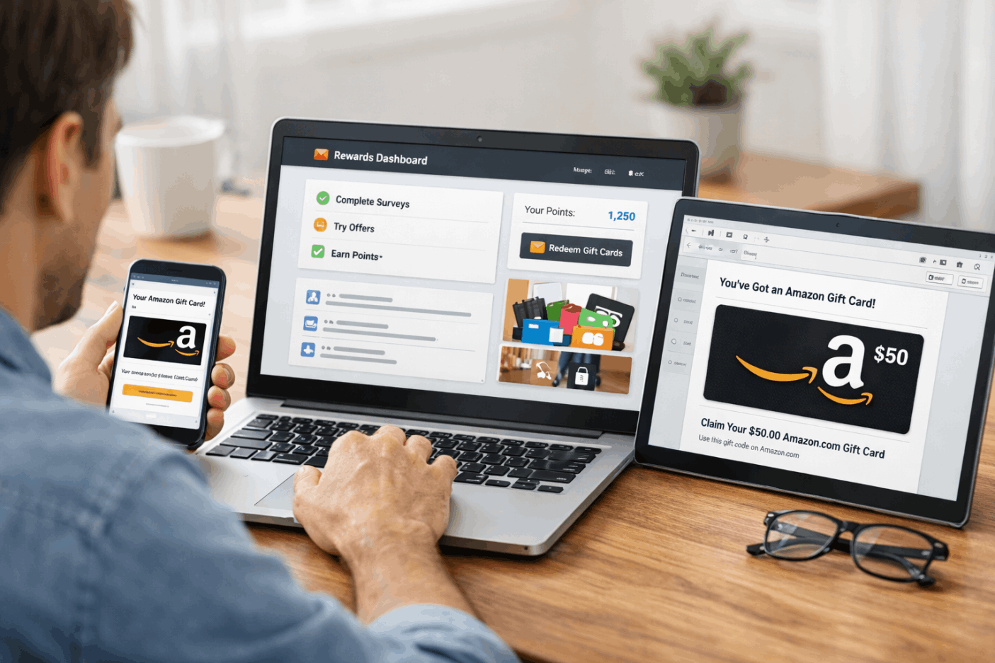 Amazon gift card reward example